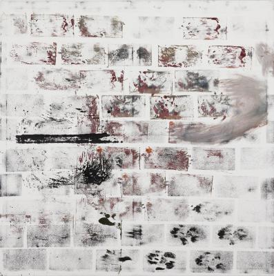 Martin Schepers - Britzenale - Sehnsuchts Material Baustoff, 150 x 150 cm, Öl auf Leinwand, 2018 